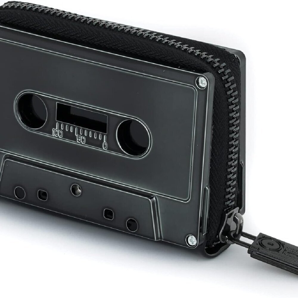 Retro Cassette Wallet for Women Compact Vegan Leather Nostalgic Gift